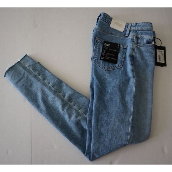 PAIGE 7339635-5249 Women Sz 25 Gnarly Blue Stella High Rise Straight Jeans - Picture 6 of 7